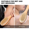 Breezee Market Cepillo Corporal Ducha Baño Doble Cara Exfoliante Mango