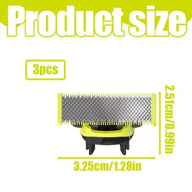 UENXRXE Pack of 3 T replacement blades, compatible with One1Blade razors, for shaving on the face and body