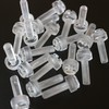 Pack of 60 Transparent Clear Plastic Acrylic Thumbscrews, slotted+knurled M6