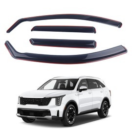 DOLKSN Smoke Black in-Channel Window Visor Window Deflectors Rain Guards Compatible with 2021-2024 Kia Sorento 4-Piece Set