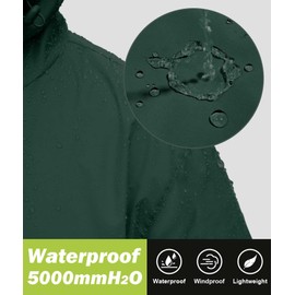 SWISSWELL Men's Rain Jacket Windbreaker Packable,Lightweight Golf Rain Coat Inner Pocket for Camping Hiking Cycling