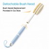 Backski 2-Pack Brush Head for 19" Back Scrubber for Shower(Handle