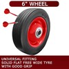 6" Wheel for Trolley or Cart with Metal Hub Centre