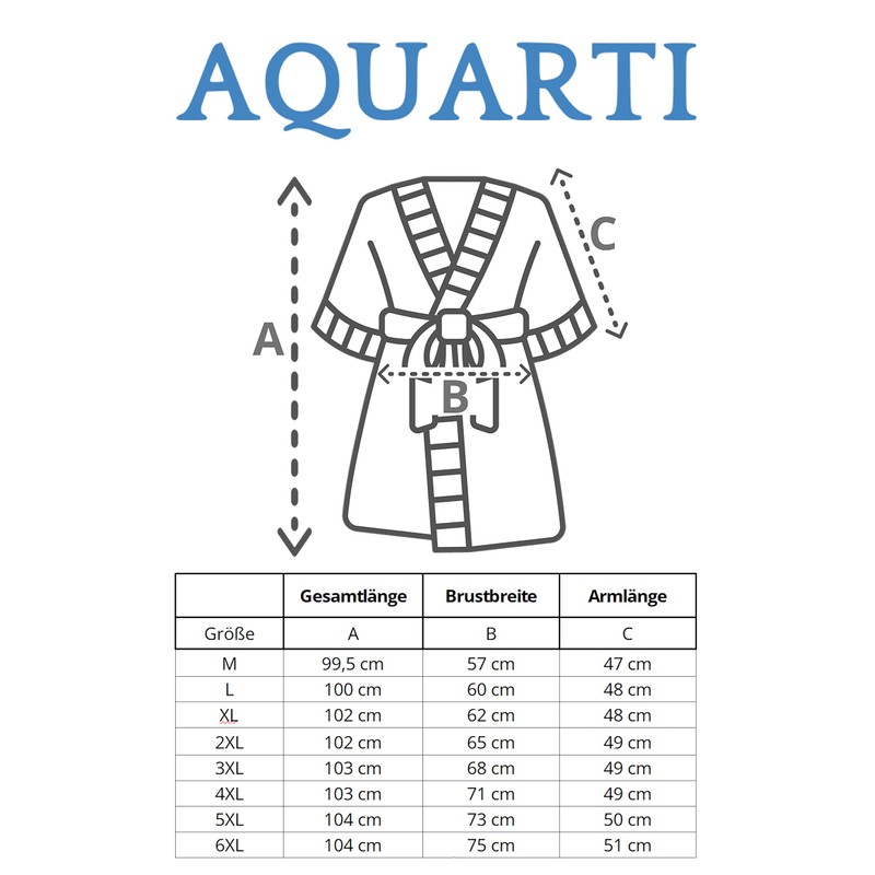Aquarti Women's Bathrobe Dressing Gown with Zip House Coat Lightweight