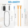 IETWATE 5PCS Bathroom Sink Unblocker Tool, Double Ended Nylon Pipe
