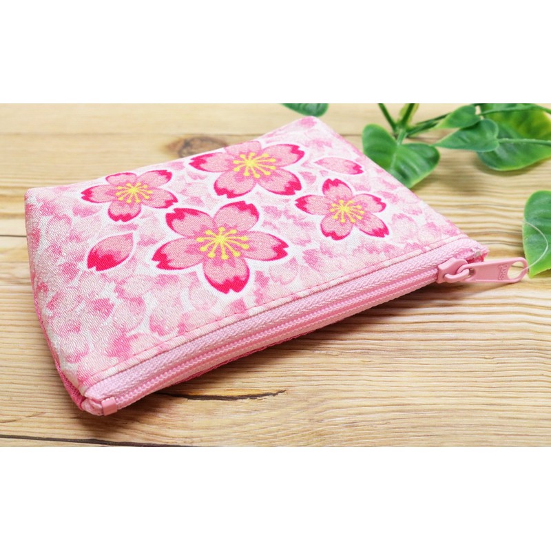 京佑 ミニポーチ 豆ぽちちりめん 桜