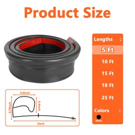 5FT RV Slide Out Rubber Seal, 1” D Bulb and 2” Wiper Seal Combo, Weatherstrip with Adhesive Backing (5 Feet)