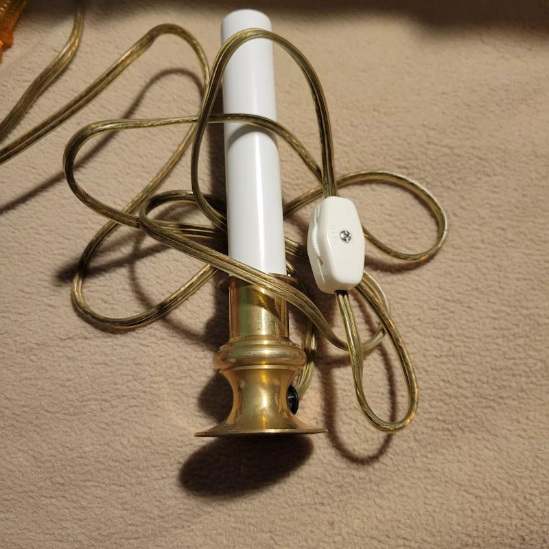 Unbranded Solid Brass Electric Candle Lamp Indoor Candles for Decor