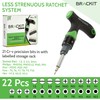 Brackit Dual Drive Ratchet T Handle Screwdriver and Bit Set