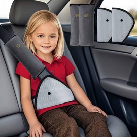 Norhogo Protege Ceinture de Securite 2 Child Seat Belt Cushions 2 Seat Belt Adjusters Car Child Safety Belt Cushion