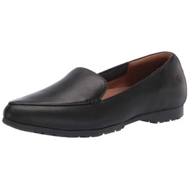 Shoes for Crews Loren, Womens Shoes, Non Slip Work Shoes, Slip Resistant, Black Flats for Work, Comfortable, Lightweight Cushioned Flats, Black Size 9