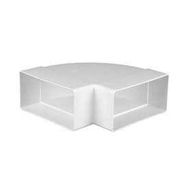 Channel Elbow 90° 55 x 110 mm Flat Duct Horizontal Elbow Angle Exhaust Pipe Air Duct