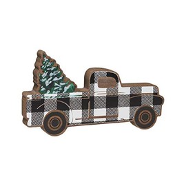 Collins Painting Wooden Christmas Tree Pickup Truck Shelf Sitter