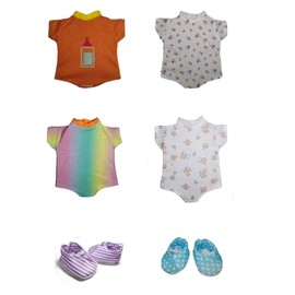 Xunwa Baby Boy Clothes Outfits and Shoes for 10-11-12 Inch Alive Dolls and Newborn Reborn Dolls