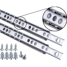 Drawer Rails 2 Pieces Partial Extension made of Steel, High Stability, 10 kg per Pair