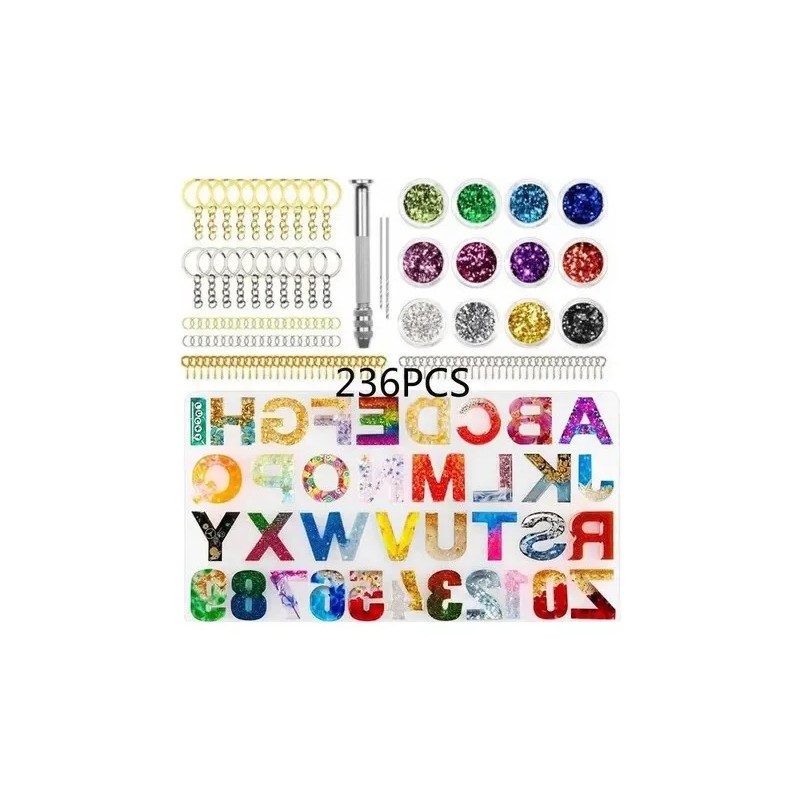 Kit De 236 Piezas Letras De Silicona De Molde De