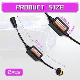 DACIRTY H11/H8/H9 LED Failure Decoder, Plug and Play Wiring Free Anti-flicker Radio Stereo Filter, Modification Replacement Accessories, Universal Fit for Most Cars (Black)