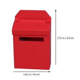 Totority Mini Red Mailbox Craft Mailbox Postbox Playhouse Envelope Mailbox Playhouse Postbox Play Mailbox Decor Mini House Furniture Small Mailbox Delicate Micro Scene Wood for 15 Years Old