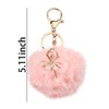Pink Fur Ball Keychain Ballet Keychain for Women Girls Ballerina