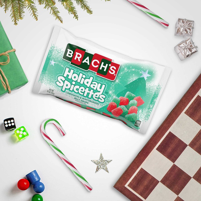 Brach's Holiday Spicettes, Cinnamon & Wintergreen Jelly Gum Drops, 10
