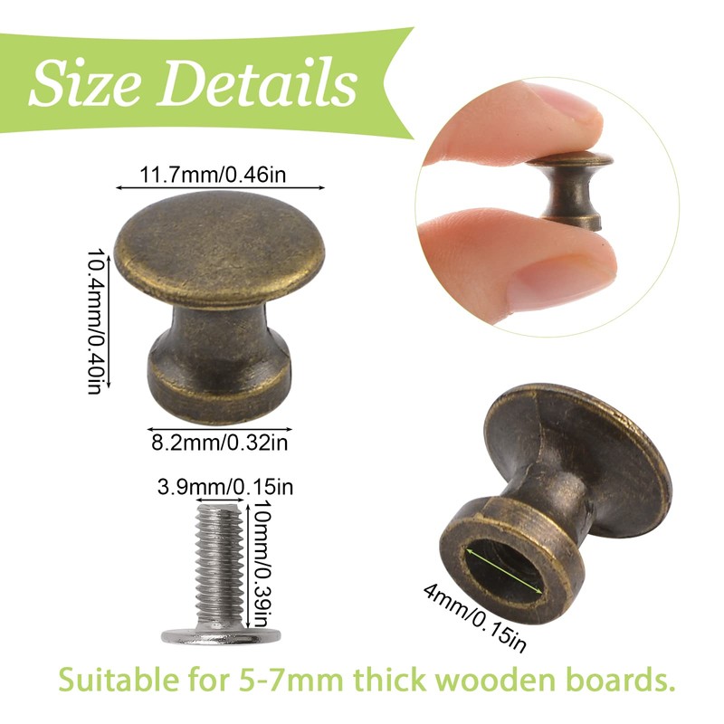 UFURMATE Mini Cabinet Knobs, 18PCS Zinc Alloy Single Hole Pull