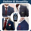 BOKUGE Pocket Square Holder,Keeps Pocket Squares for Men in Place，Fashionable