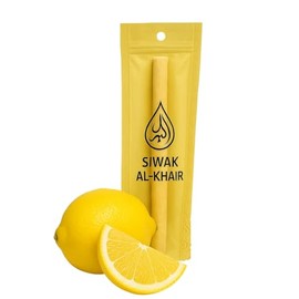 Siwak Aromatisiert – Miswak Stick nach Wahl Minze, Nelke, Zitrone oder Natur | umweltfreundliche Alternative zur Zahnbürste (Gelb – Zitrone, 1 SIWAK)