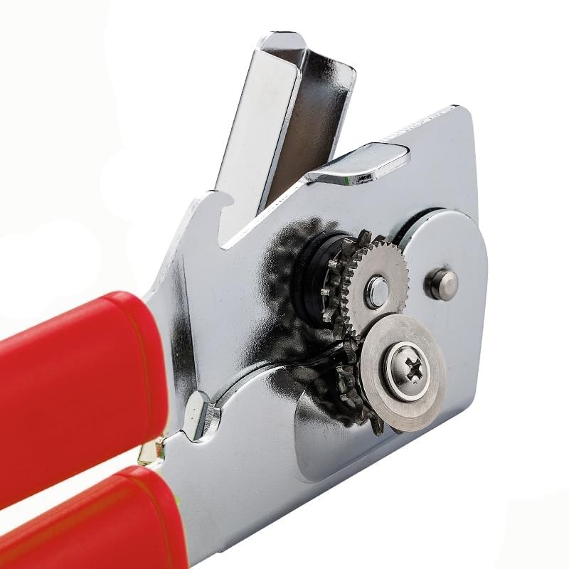 Simple Steel Can Opener - Sturdy Metal Manual Lid Opener,