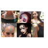 Pack of 12 Face Glitter Stone Stickers Festival Glitter Make