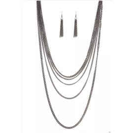Paparazzi Black Necklace Paparazzi Top of the Food Chain