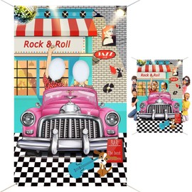 50s Decoration, Background for 50s Theme Party, Decorative Party Decoration, Photo Background Party