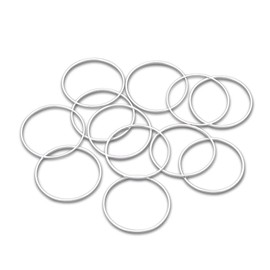 Craftdady 100Pcs 20mm Silver Round Linking Rings Brass Circle Frame Bezel Pendants Connector Charms for Dangle Earrings Jewelry Crafts Making