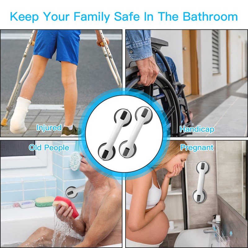 12 inch Suction Bathroom Grab Rails, Happybase Hand Rail for