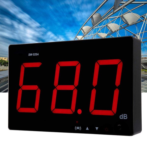 Filfeel Decibel Meter, Sound Level Meter, SW-525A Wall Mount LCD Display Digital Sound Level Meter USB 30-130dB