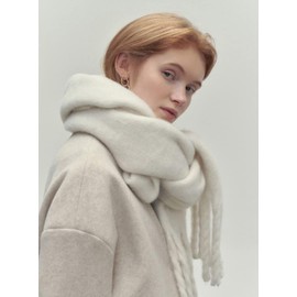 Women's Cuddly Warm Winter Scarf Warm Autumn Plain Polyester Long Women's Scarf with Polyester Fringes 5 Colours XL Scarves Stole Scarf for Women Stole Warm and Soft 45 x 230 cm, Brown