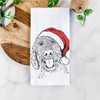 Inkopious Santa Dixie The Goldendoodle Tea Towel, Dishcloth, Dinner Napkin,