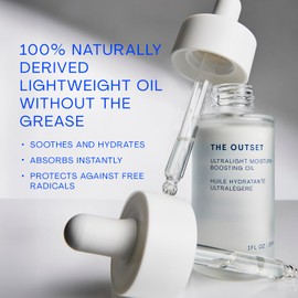 The Outset The Outset Ultralight Moisture Boosting Face Oil - Fragrance Free with Squalane - Non-clogging, Fast-Absorbing - Clean, Vegan, Gluten Free - All Skin Types, Sensitive Skin - 1 fl oz