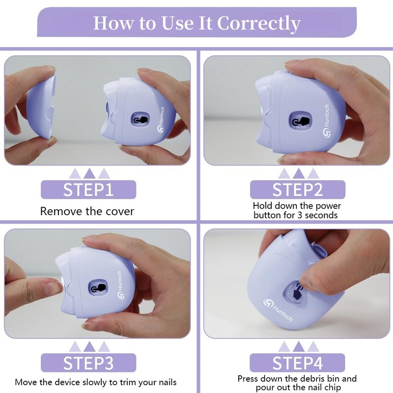 Electric Nail Clipper, Electric Nail Trimmer with Nail Clip Storage