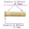 yeseje Brass Arrow Inserts Insert Inner Diameter .245 Weight Arrow