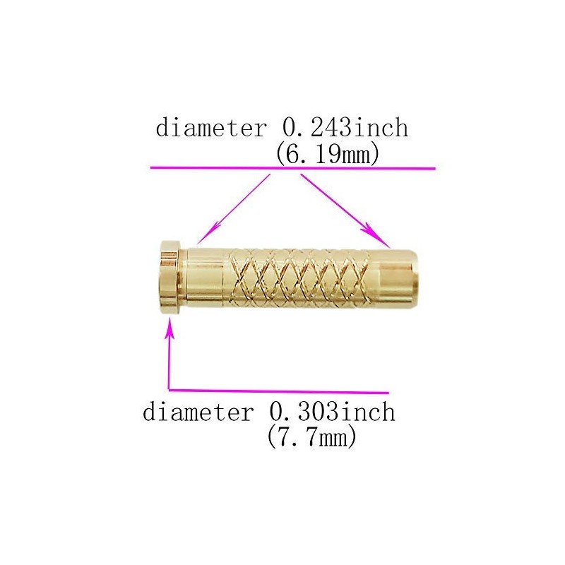 yeseje Brass Arrow Inserts Insert Inner Diameter .245 Weight Arrow
