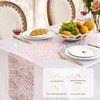 Table Runner Rose Gold Metallic Thin Mesh Pink Roll Table