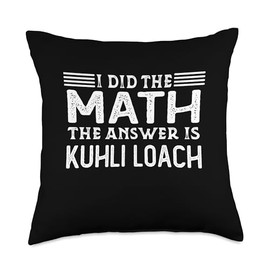 The Answer Is Kuhli Loach Funny Math Teacher Student Throw Pillow