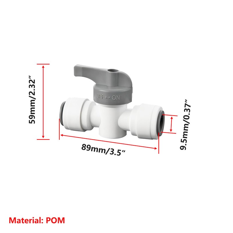 Qrity 1 x Valves Taps, 3/8 Inch Inline Tap/Shut-off Valve/Insulating