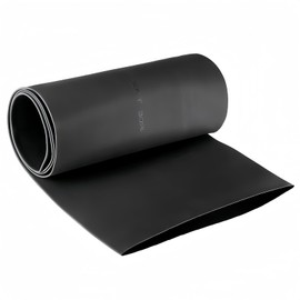 BOXONLY 120mm Dia 191mm Flat Width EVA Heat Shrink Tubing Insulation Sleeving,Shrinkable Tube Cable Sleeve 1m,Black,1PC