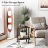 Apicizon 2 Tier End Table, Small Side Table with Solid