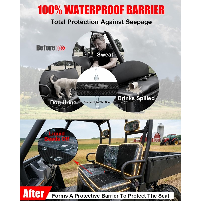 StarknightMT Camo Seat Covers Compatible with 2002-2008 Polaris Ranger 500