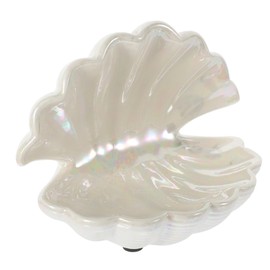 SAFIGLE Mini Sea Shells Plastic Trinket Dish - Coastal Jewelry Tray for Keys, Rings & Small Items - Elegant White Clam Design for Home Decor & Party Favors Jewelry Tray Trinkets Trinket Dish