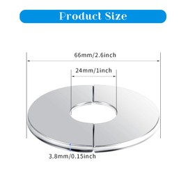 3 Pcs Escutcheon Plate Plumbing Cover Plates Wall Split Flange Stainless Steel Round Pipe Flange Faucet Flange Toilet Flange Escutcheon Ring Flange for 1 Inch Diameter Pipe