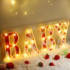 Realspring Baby Shower Sign Babe Marquee LED Letters Battery Operated