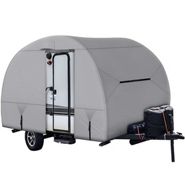Leader Accessories R-POD Cover Travel Trailer RV Cover Teardrop Cover Windproof Extra Thick with Adhesive Repair Patches (r-pod tt Cover, Model 1- Up to 13'7"L)